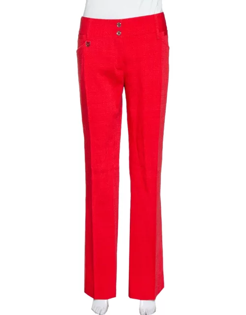 Dolce & Gabbana Red Straight Leg Pants