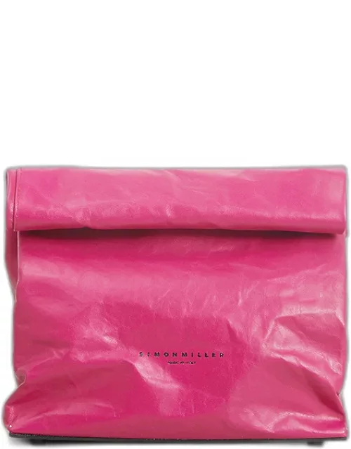 Simon Miller Pink/Black Leather Small Lunch Bag Clutch
