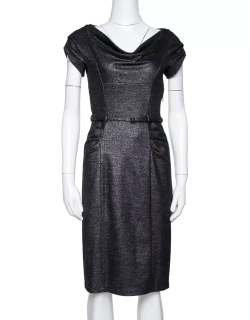 Diane von Furstenberg Black Lurex Wool Blend Ellen Marie Dress