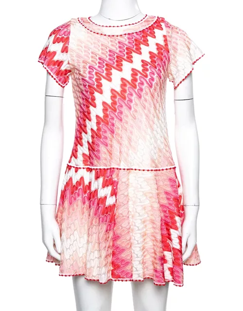 Missoni Pink Patterned Knit Skater Dress