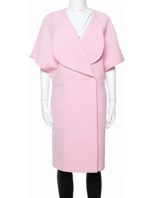 Roland Mouret Light Pink Wool Crepe Palmer Coat