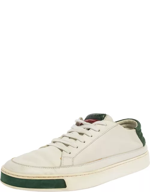 Gucci White Leather Low Top Sneaker