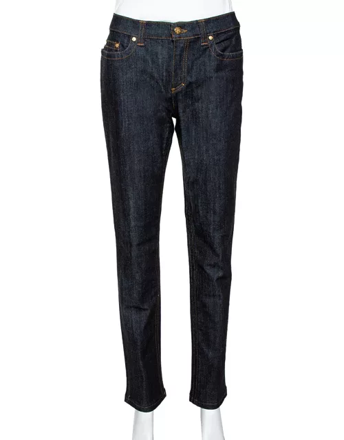 Roberto Cavalli Indigo Dark Wash Denim Tapered Jeans