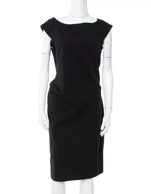 Diane von Furstenberg Black Gabi Knit Suiting Dress