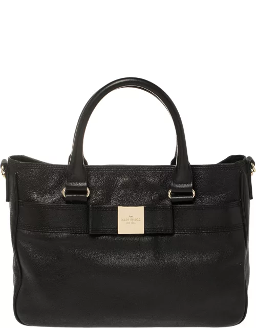 Kate Spade Black Leather Bow Tote