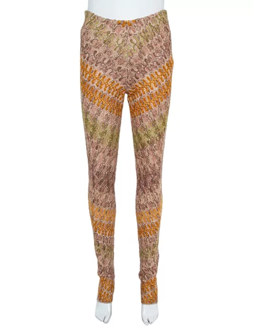 Missoni Multicolor Crocheted Knit Straight Leg Trousers