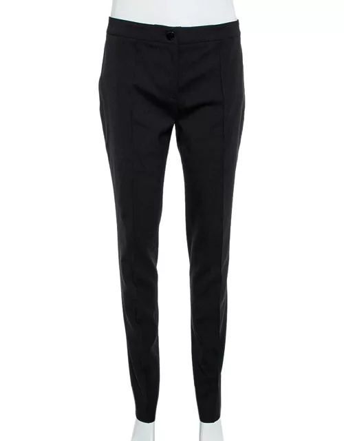 Burberry London Black Wool Blend Tailored Trousers