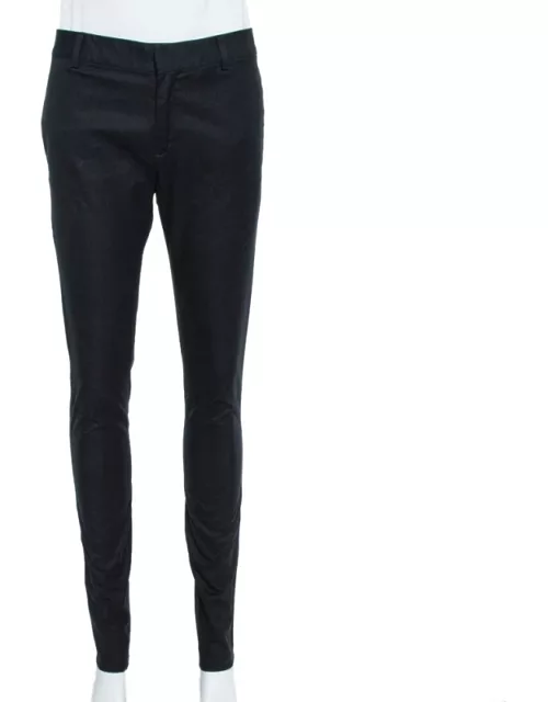 Dsquared2 Black Cotton Twill Tapered Trousers