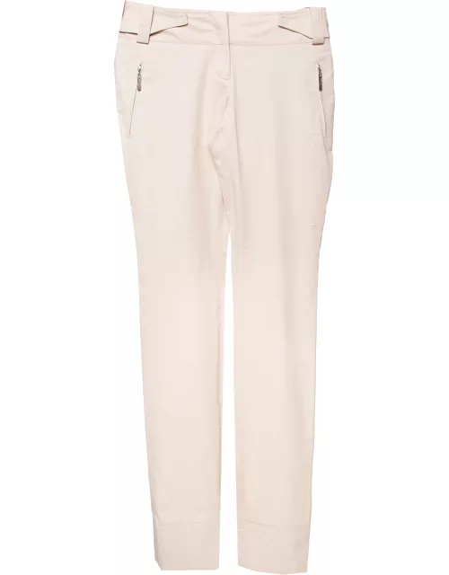 Dior Boutique Beige Cotton Cuffed Hem Pants