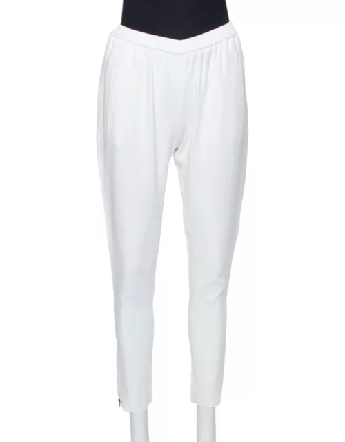 Stella McCartney White Jersey Zipper Detail Tamara Pants
