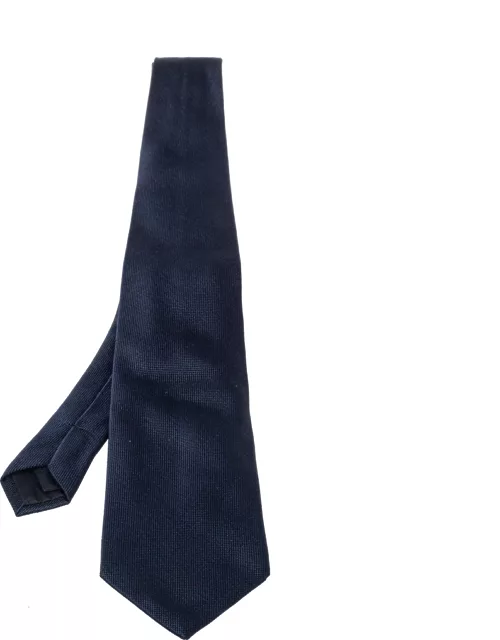 Boss By Hugo Boss Navy Blue Cotton Silk Tie