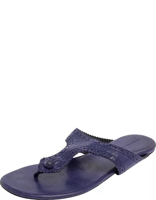 Balenciaga Purple Leather Thong Sandal