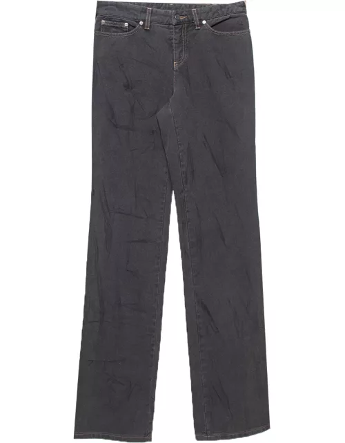 Alexander McQueen Vintage Dark Grey Sanded Denim Straight Leg Jeans