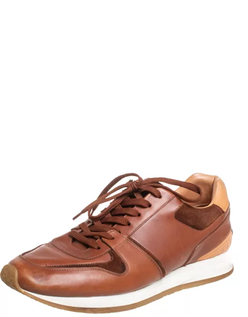 Louis Vuitton Tan Leather Lace Up Low Top Sneaker