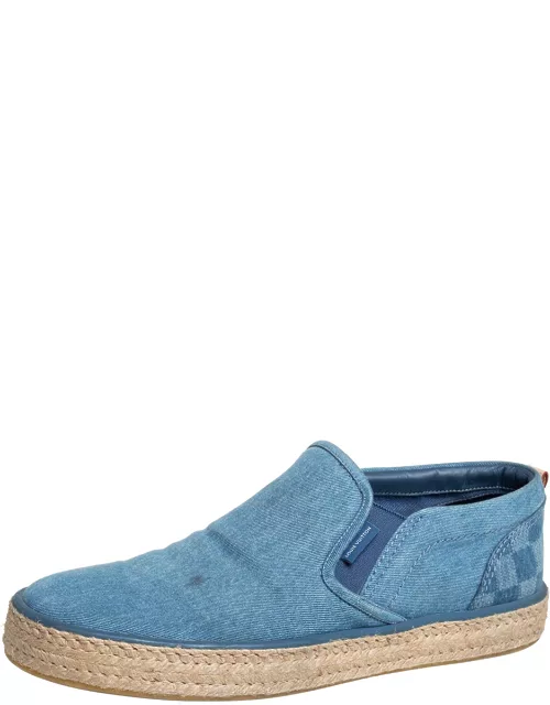 Louis Vuitton Blue Denim Slip On Espadrille Sneaker