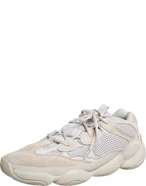 Yeezy x Adidas Off White Mesh and Suede 500 Blush Sneaker