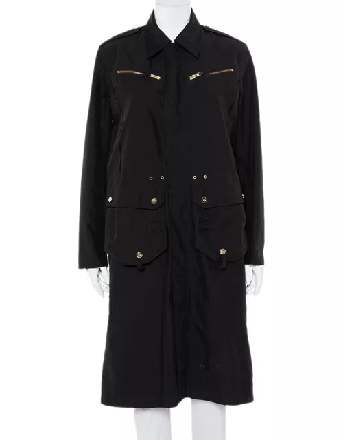 Ralph Lauren Collection Black Synthetic Zip Front Utility Coat