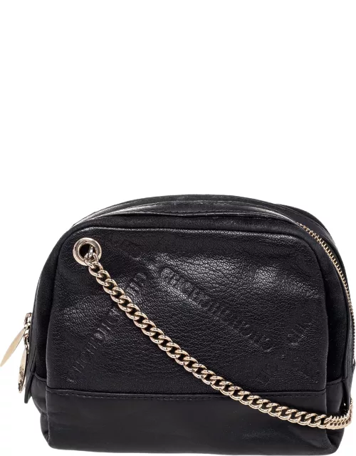 CH Carolina Herrera Black Leather Shoulder Bag