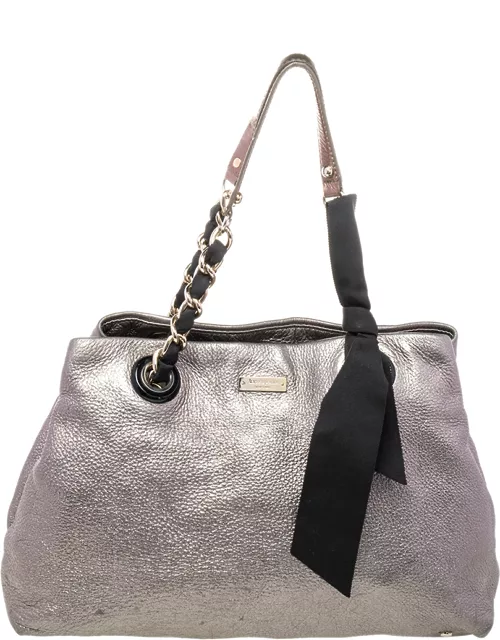 Kate Spade Silver Leather Shoulder Bag