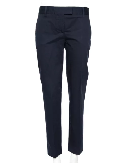 M Missoni Navy Blue Cotton Formal Trousers