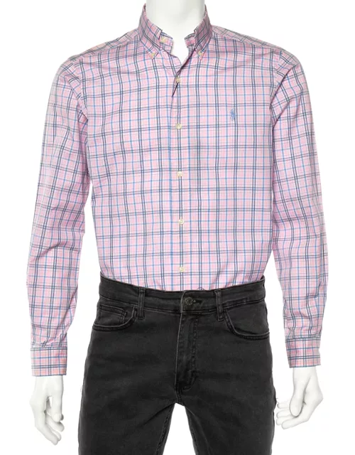 Ralph Lauren Pink Checked Cotton Long Sleeve Classic Fit Shirt