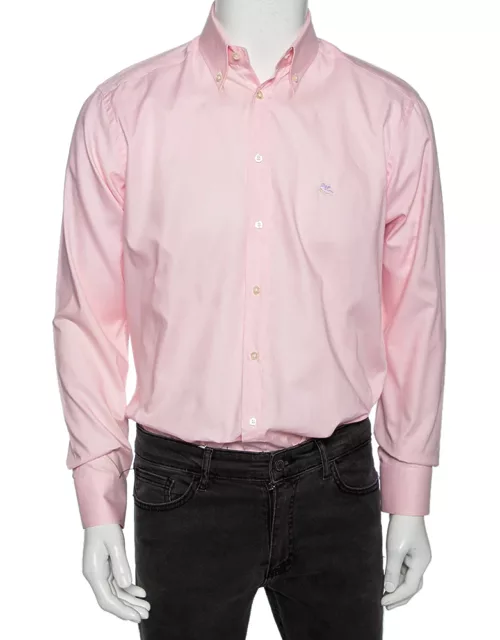 Etro Light Pink Cotton Button Down Shirt