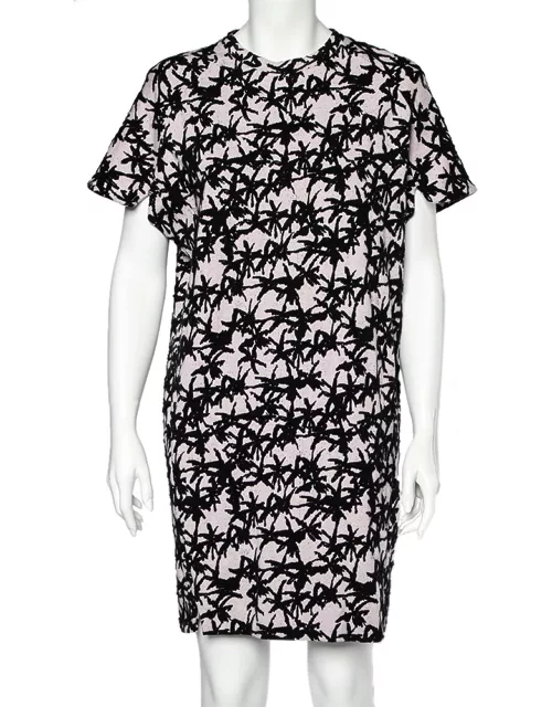 Kenzo Lavender Flocked Abstract Patterned Dress