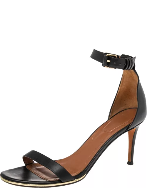 Givenchy Black Leather Ankle Cuff Sandal
