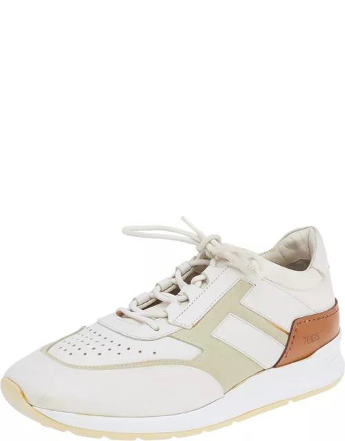 Tod's Multicolor Leather And Suede Lace Up Sneaker