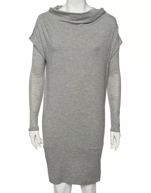 Diane von Furstenberg Grey Knit Financier Sweatshirt Dress