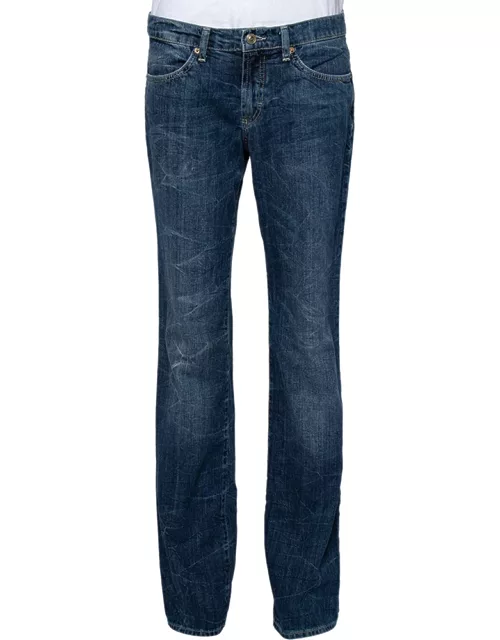 Versace VJC Navy Blue Denim Washed Jeans