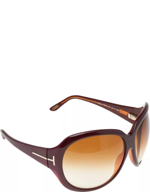 Tom Ford Purple/Brown Gradient TF65 Sabine Sunglasse