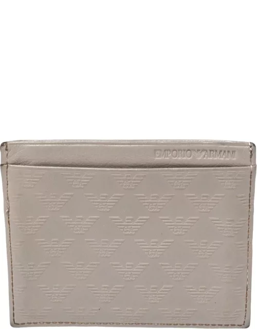 Emporio Armani Grey Leather Card Holder