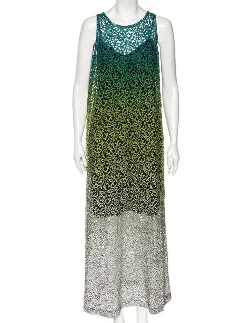 Missoni Green Ombre Lace Maxi Dress
