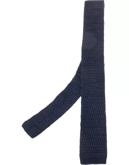 Tom Ford Navy Blue Silk Knit Tie