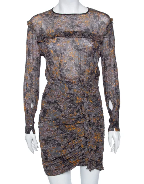 Isabel Marant Etoile Multicolored Printed Ruched Dress