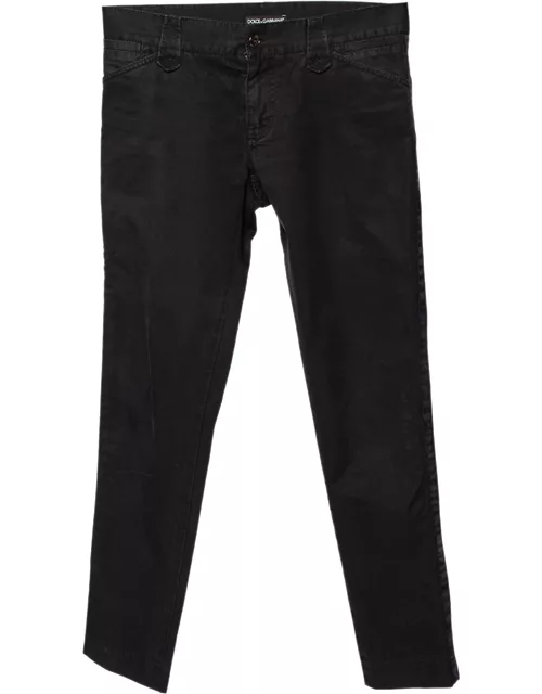 Dolce & Gabbana 14 Black Denim Straight Leg Jeans