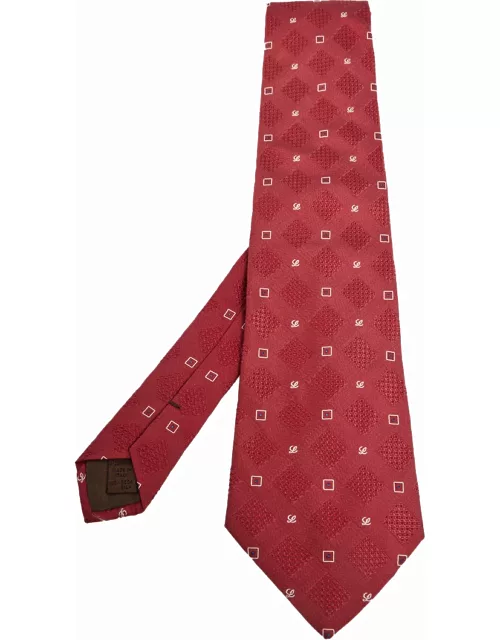 Loewe Red Jacquard Silk Tie