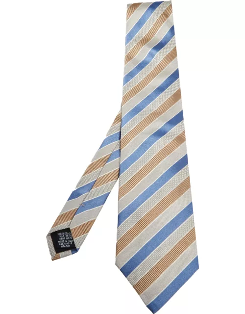 Boss By Hugo Boss Multicolor Striped Silk Jacquard Tie