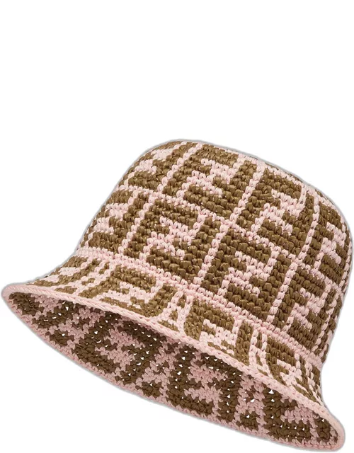 FF Woven Raffia Bucket Hat