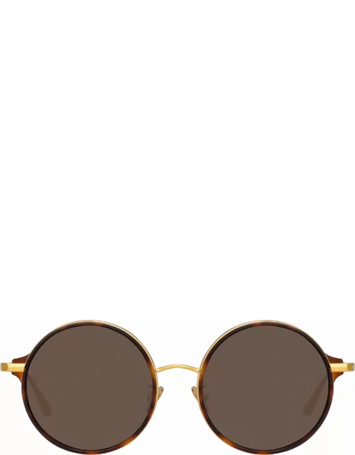 Bara Round Sunglasses in Tortoiseshel
