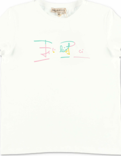 Emilio Pucci T-shirt Bianca In Jersey Di Cotone
