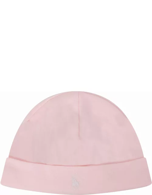 Ralph Lauren Pink Hat With Logo