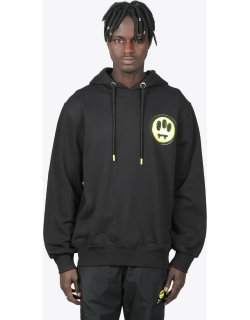 Barrow Hoodie Unisex Black Hoodie With Logo Print On Front And Multicolor Smile Print On Back