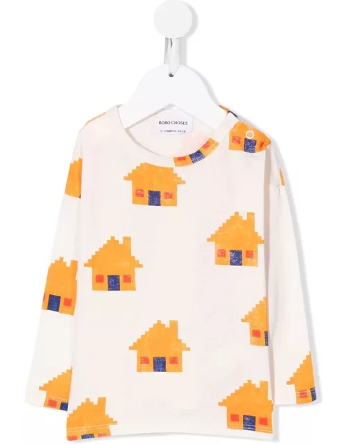 Bobo Choses Brick House-print organic cotton T-shirt
