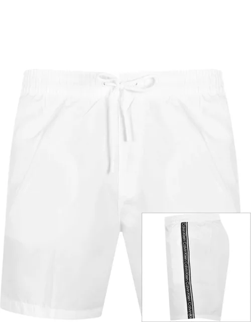 Calvin Klein Logo Swim Shorts White