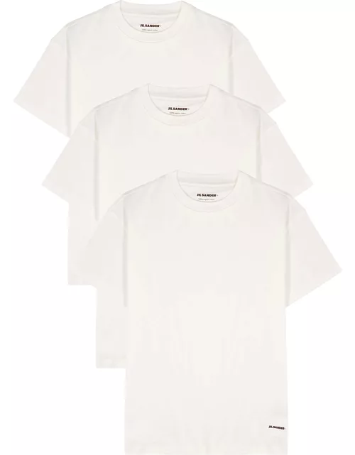 White cotton T-shirts - set of three