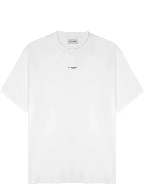 Damson Madder Buon Appetito Printed Cotton T-shirt - White - 16 (UK16 / XL)