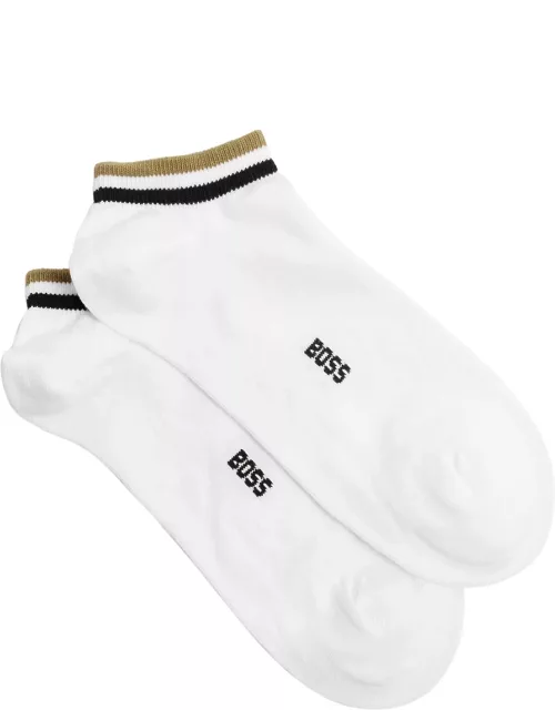 Boss Striped Cotton-blend Trainer Socks - set of two - White - 43 46 (IT43-46)