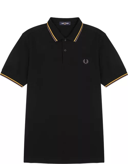 M3600 black piqué cotton polo shirt